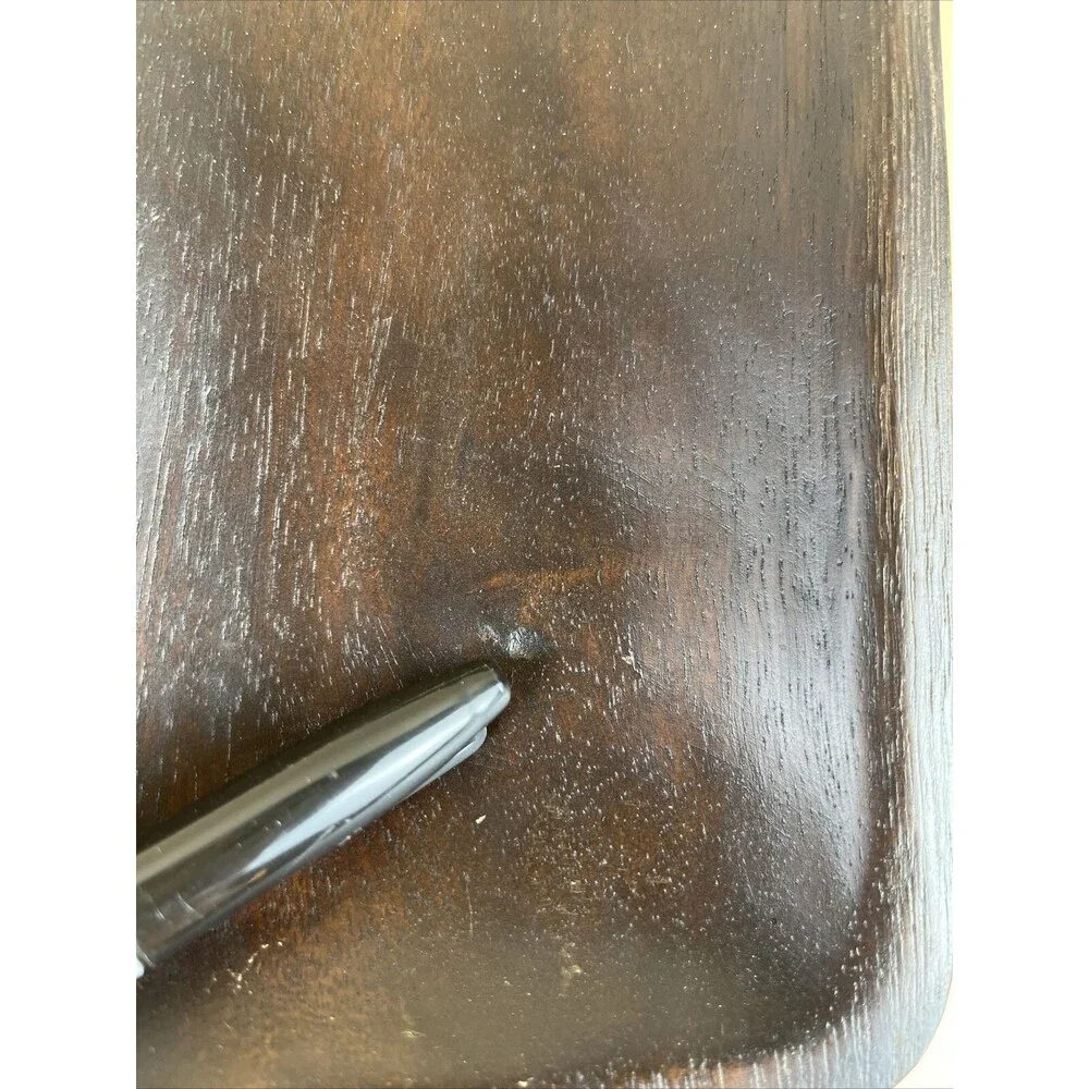 West Elm Rectangle‎ Wooden Sushi Plates Dessert Dish Plate Dark Brown